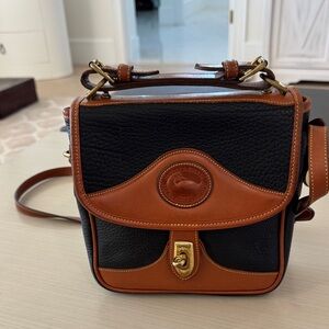 Dooney & Bourke Black and Brown Leather Crossbody Bag